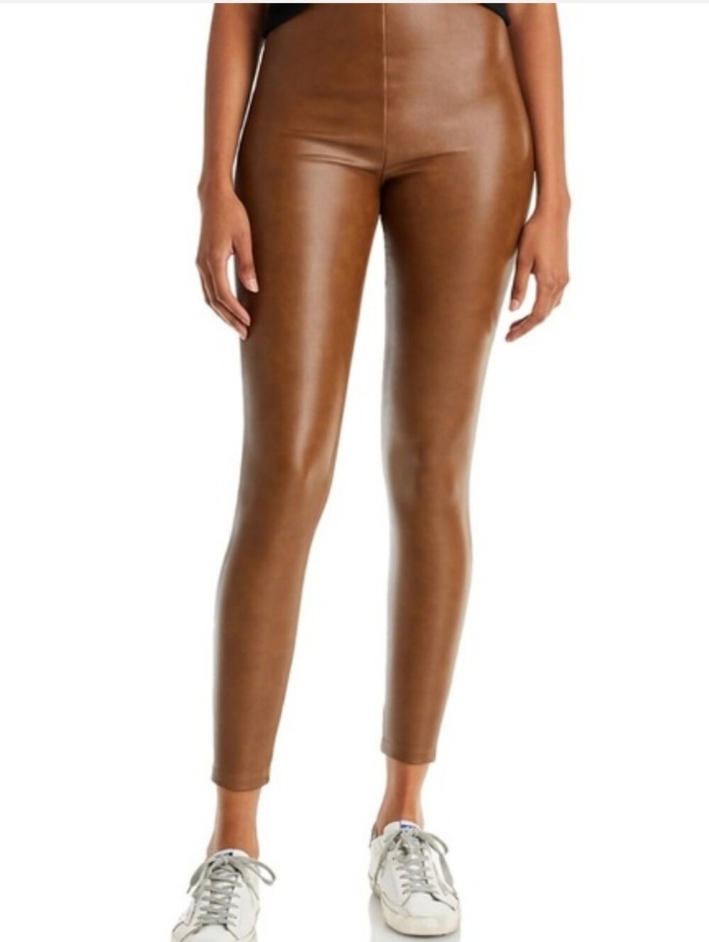 New Aqua From Bloomingdales Faux Leather Leggings In Walnut